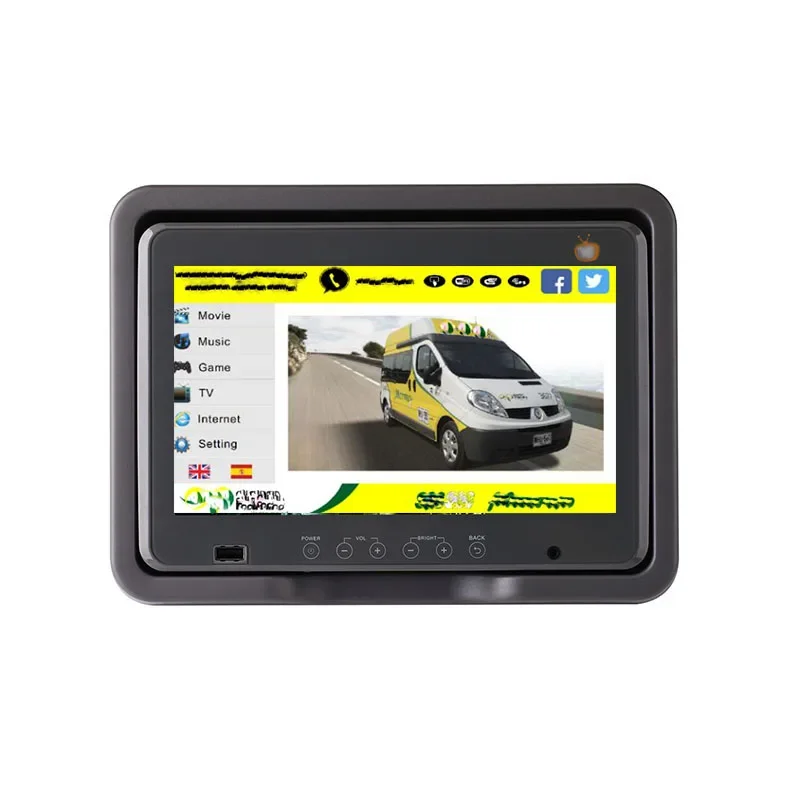 Werbung Kopfstütze Bildschirm 10,1 Zoll Universal Android Monitor für Multimedia-Display-Filme Spiele und Musik