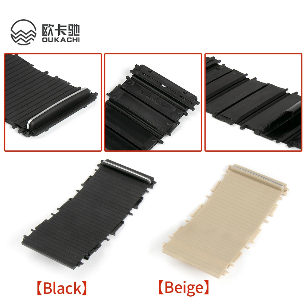 For BMW E46 3 Series 98-05 Center Console Cover Cup Holder Sliding Roller Blind Curtain Rear Console Storage Tray Cover