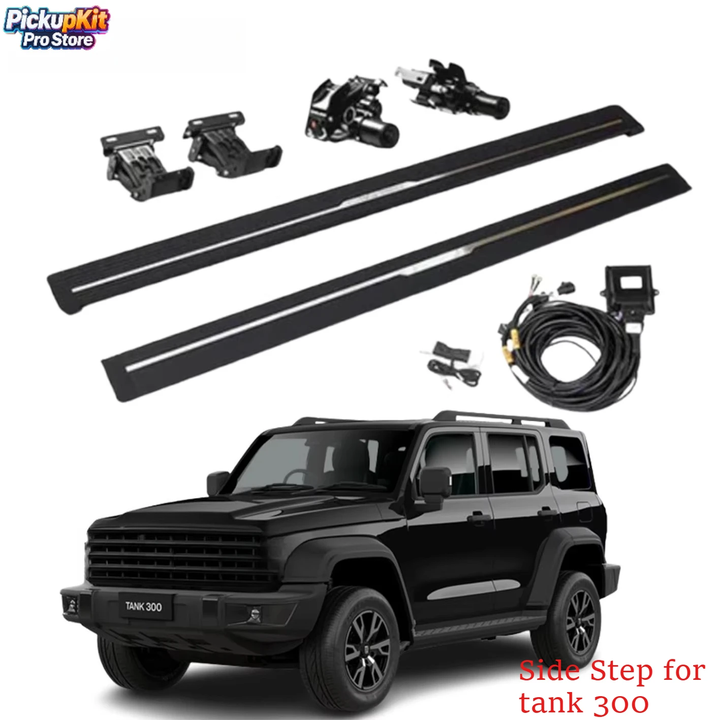 

Power Running Boards Electric Side Steps Aluminum Electric Side Step for tank 300