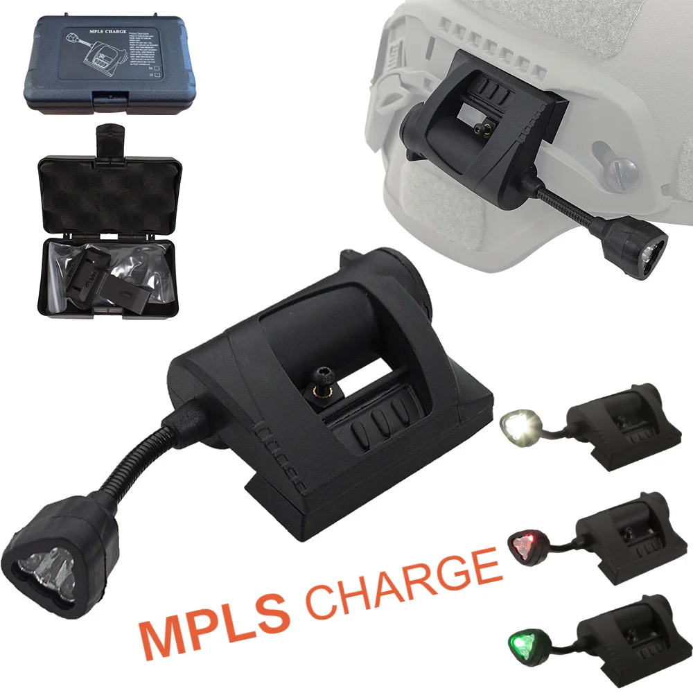 MPLS CHARGE Тактический фонарь для шлема 3-режимный светодиодный фонарик Открытый ночник для лазерной охоты Велоспорт Рыбалка Шлем Лампа