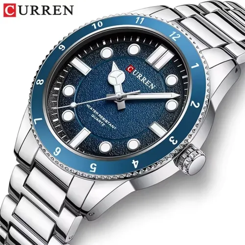 Reloj CURREN 8450 clásico de cuarzo para hombre, resistente al agua, luminoso, correa de acero inoxidable, reloj de lujo para hombre de negocios, relojes masculinos