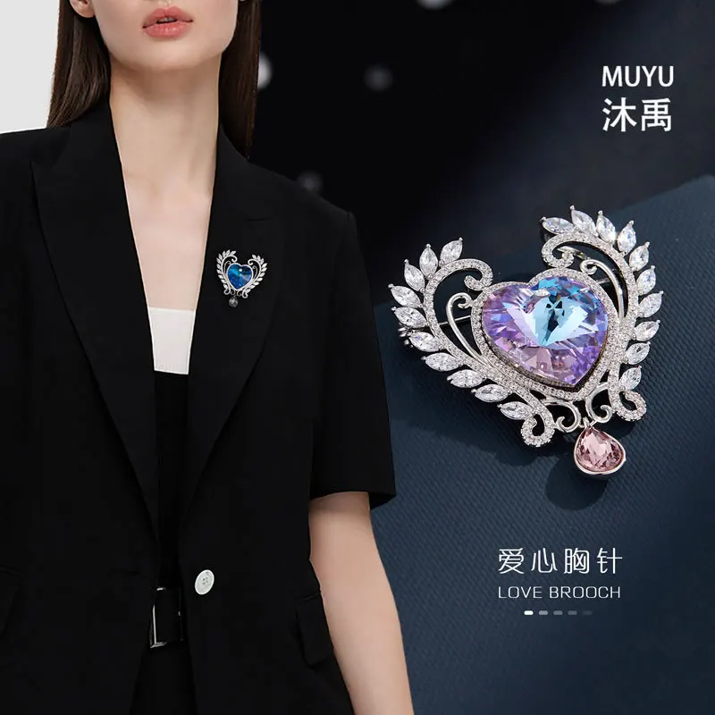 

High end luxury angel tears love brooch