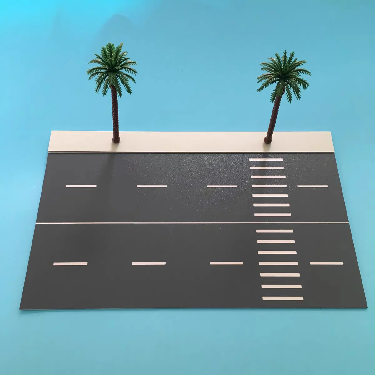 1/144 1/100 Waterproof Plastic Road Model Crossroads Highway Scene Layout Diorama Accessory for Scale Model Railway Building