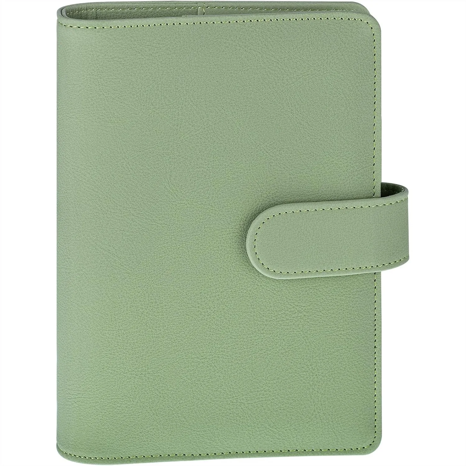 

A6 Notebook Binder Refillable 6 Ring Budget Binder Cover, PU Leather Budget Planner Organizer with Magnetic Buckle, Loose Leaf