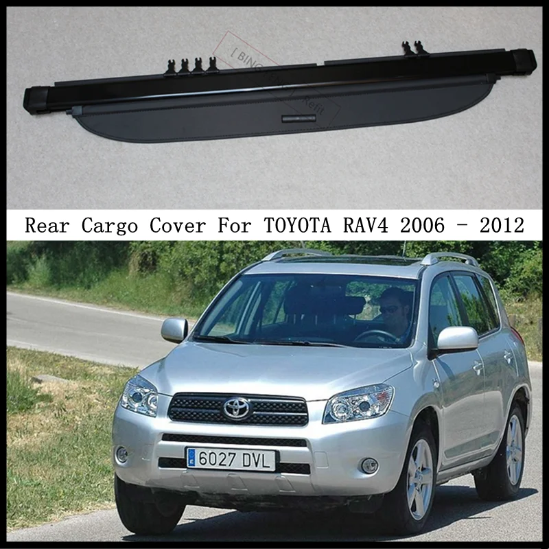 Rear Cargo Cover For TOYOTA RAV4 2006 07 08 09 10 11 2012 Privacy Trunk Screen Security Shield Shade Modification Parts