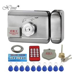 1000User DC12V Metal Electric Lock Gate Electronic Door Lock with Smart RFID Card Home Security System Kit Access Control System