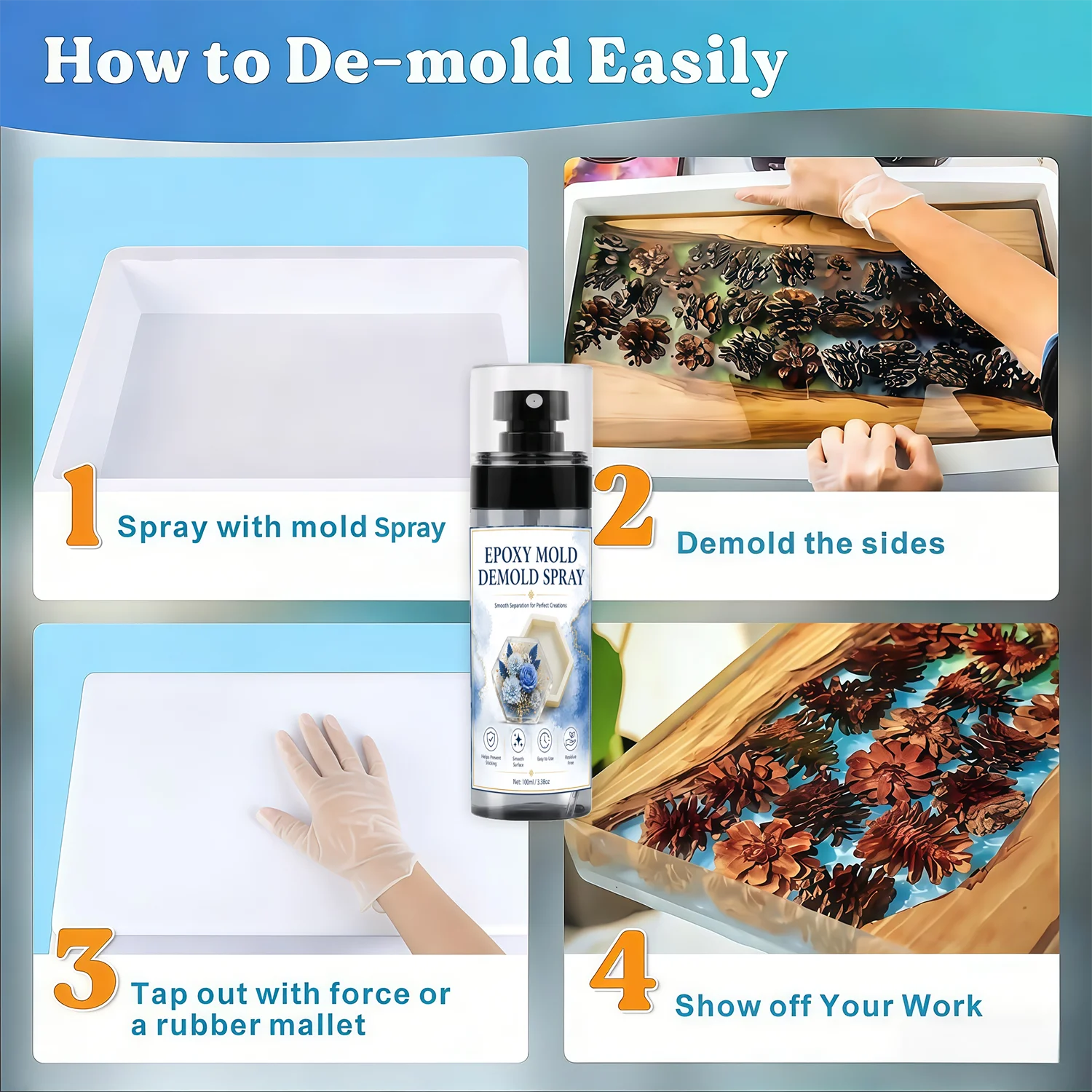 7oz/3.5oz Silicone Mold Releas - огляд і ціна Release Spray Silicone