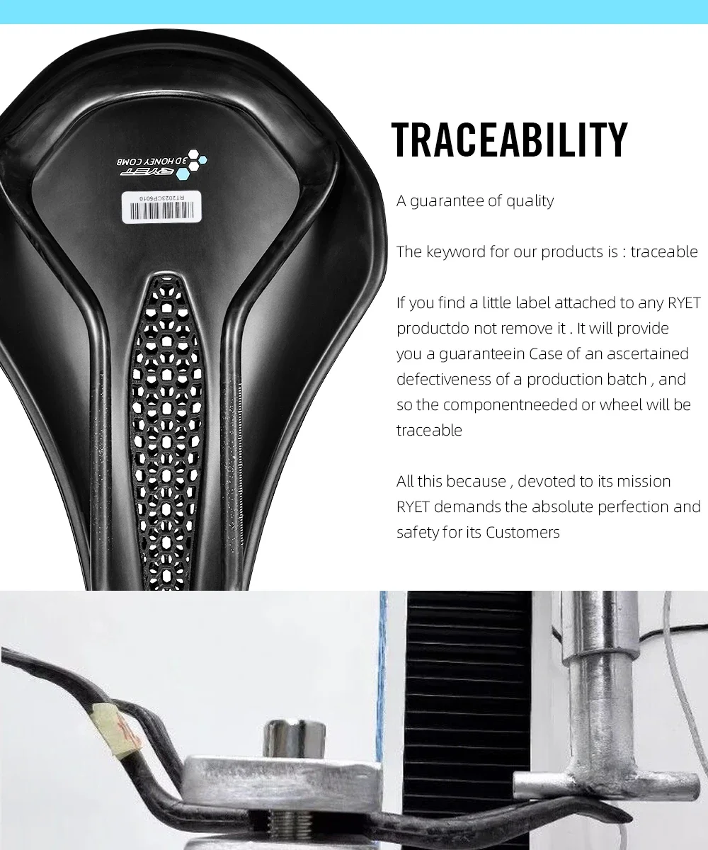 RYET Ultra Vollcarbon 3D-gedruckter Fahrradsattel, 205 g, hochmodulare Carbonbasis, 7 x 10 mm Schienen-Aussparung für Rennrad, MTB, Gravel – Detail 5