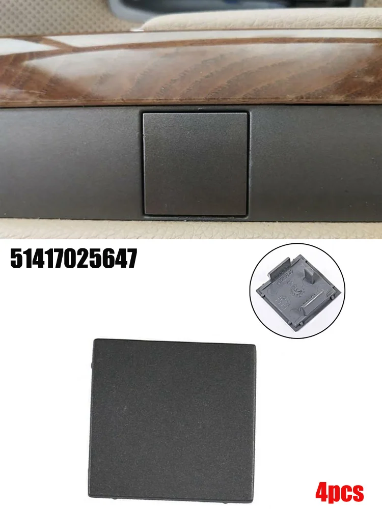 4pcs car Door Panel Cover Plug 51417025647 For BMW 7 Series E65 E66 745i 2002-2008 Grey Door cover plug Front door flap covers