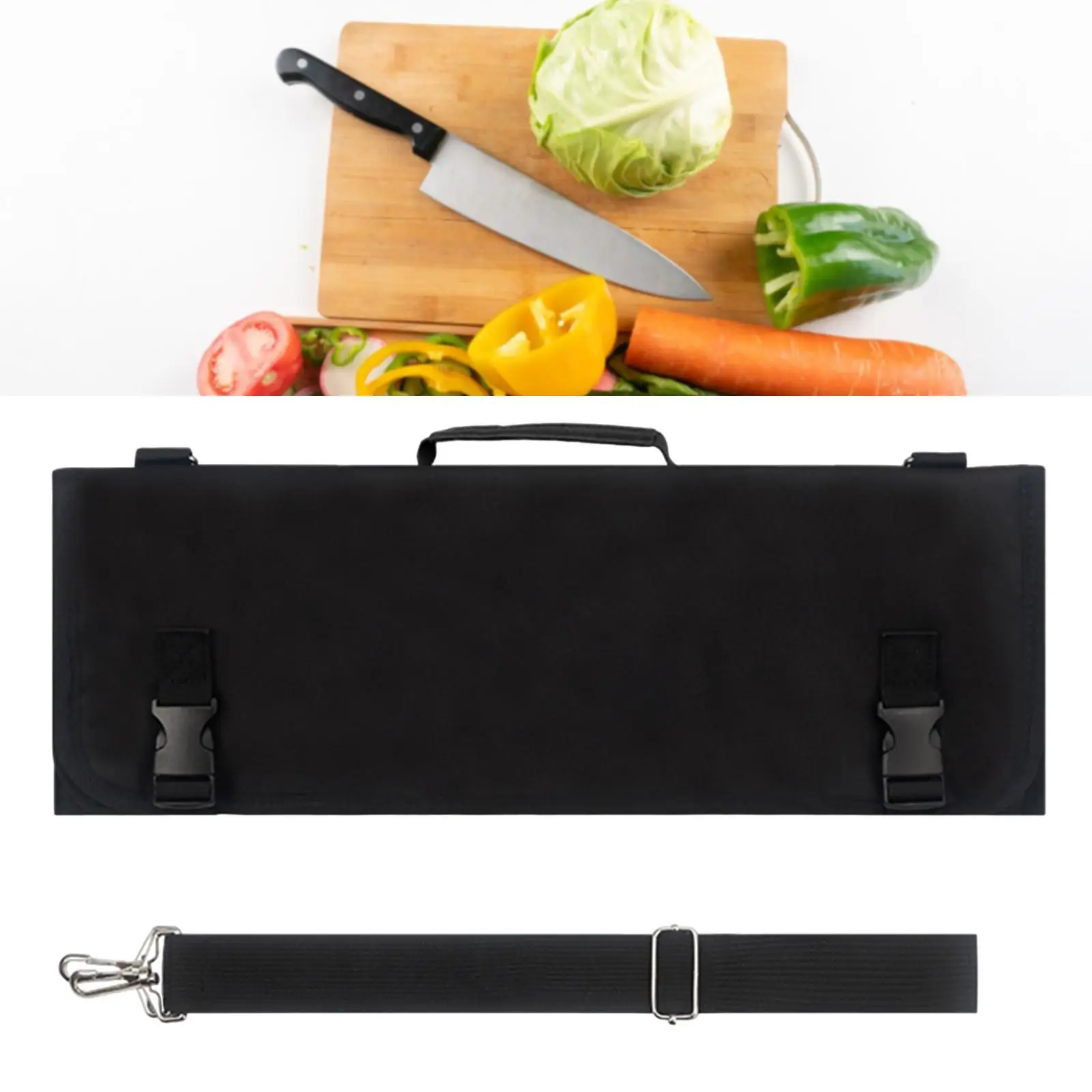 Knife Roll Bag Kitchen Tool Storage Organizer Knife Case for Home Travel