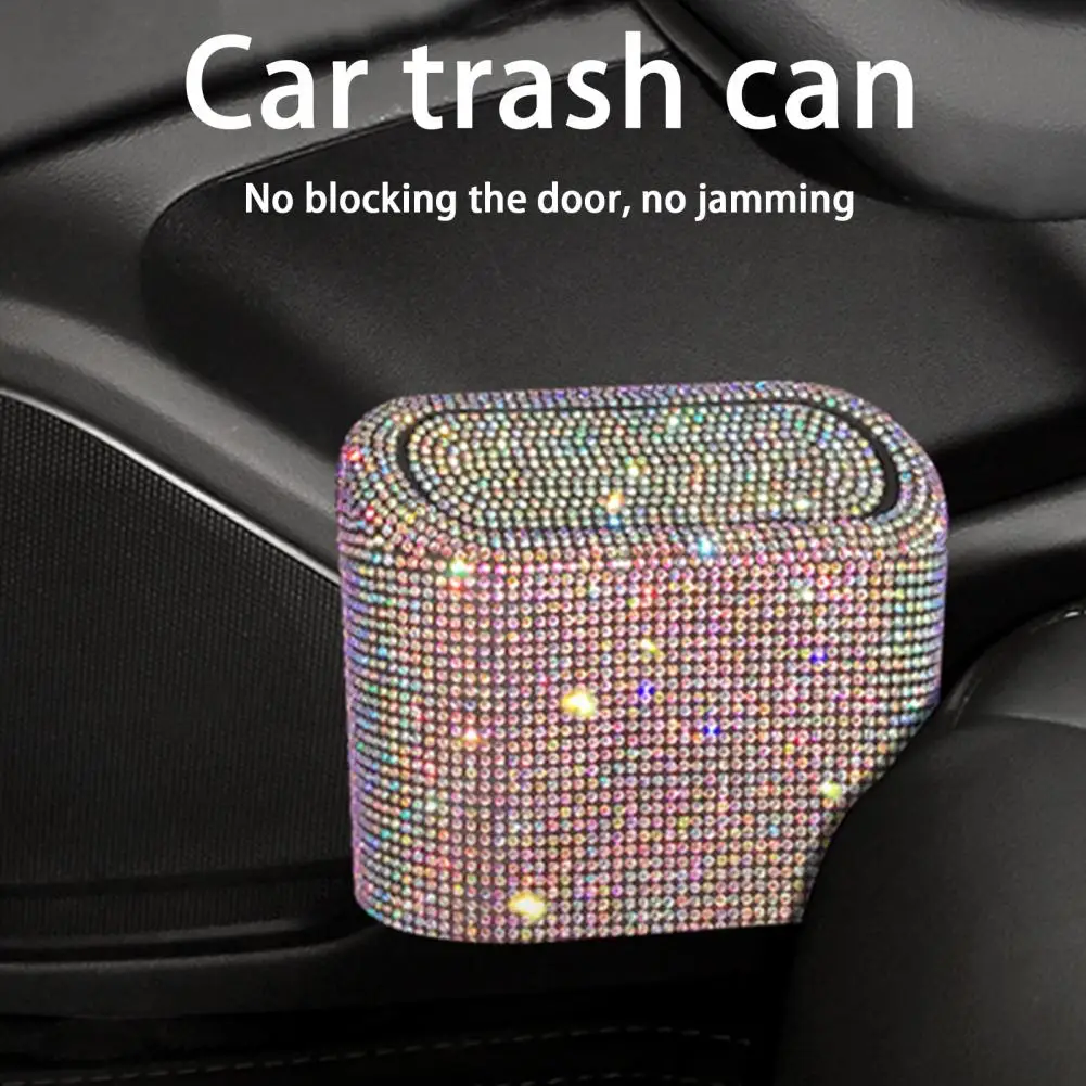 

Useful Lightweight Pressing Type Square Garbage Dust Box Interior Accessories Car Rubbish Container Collect Items