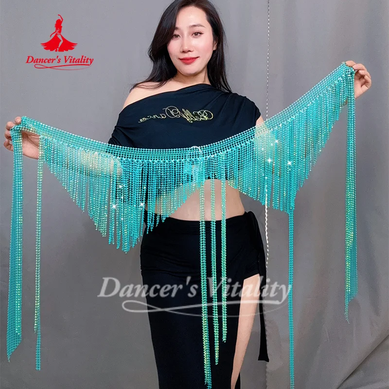 belly-dancing-performance-belt-for-women-senior-ab-stones-triangle-tassel-hip-scarf-girl-oriental-dance-competition-accessories