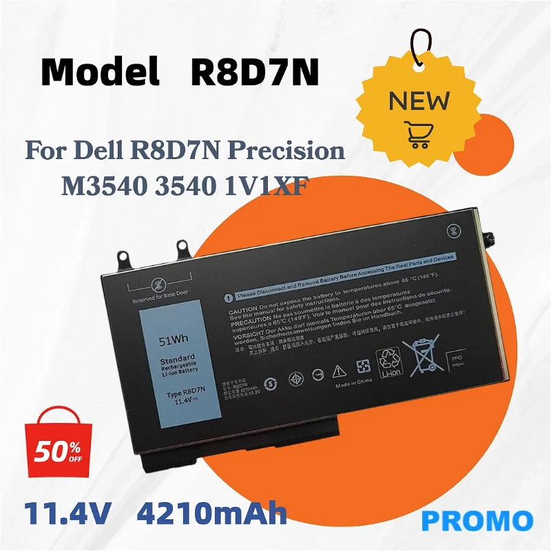 

Аккумулятор для ноутбука Dell R8D7N Precision M3540 3540 1V1XF