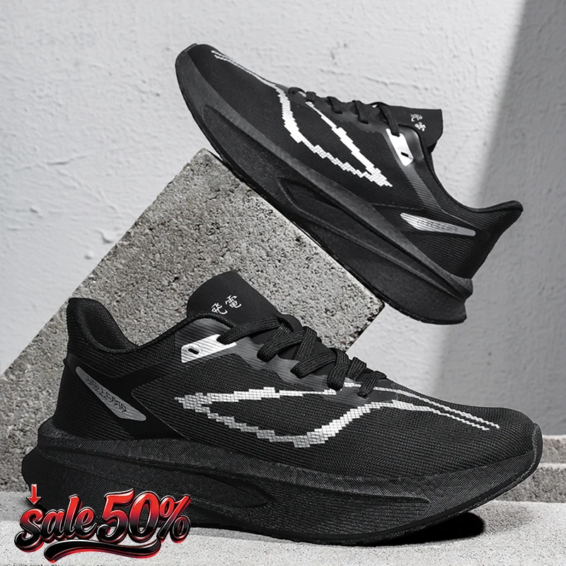 Carbon Plate Casual Running Shoes Breathable Jogging Shoes Men Lightweight Women Gym Shoes Outdoor Male Cushion Sports Shoes