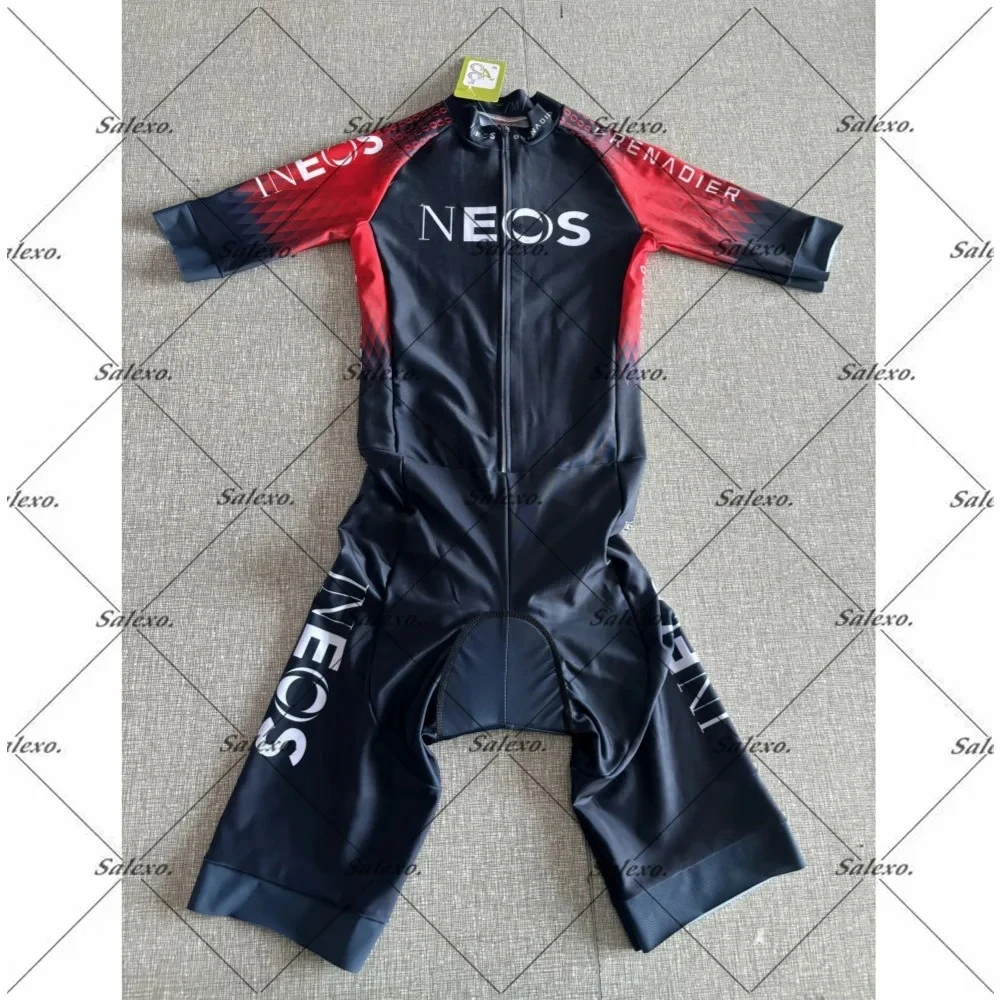 

LASER CUT INEOS TEAM 2025 Skinsuit Cycling Short Sleeved Jumpsuit Bodysuit SHORT Cycling Jersey Maillot Ropa Ciclismo