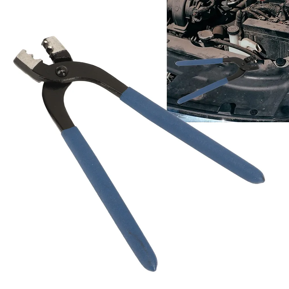 Carbon Steel Brake Line Bending Pliers Dual Size Slots Non-Slip Handle Tube Bending Pliers 3/16 Inch & 1/4 Inch