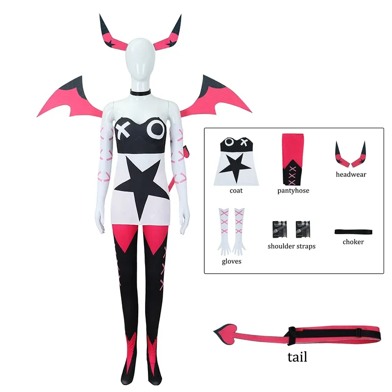 

Verosika Mayday Cosplay Costume with Headwear Women Uniform Suit Wings Tail Cosplay Props Halloween Carnival Dress Outfits 2025