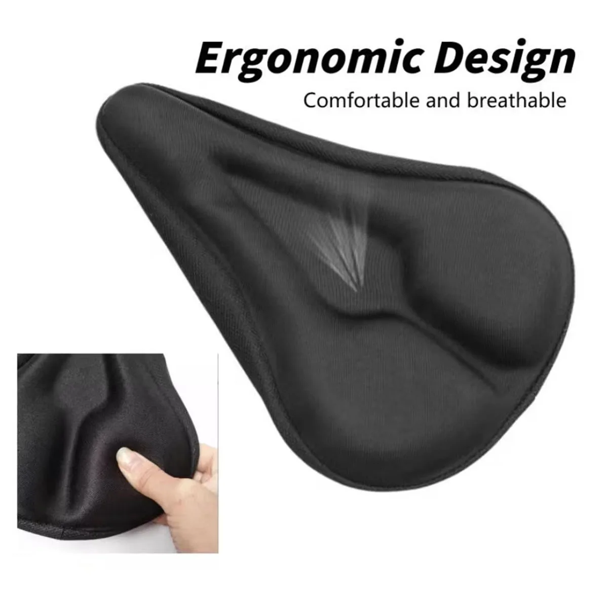 PINMOAP 1PC Bicycle Seat Cover Soft Comfortable Breathable Shock-Absorbing Outdoor Riding Seat Cushion Riding Accessories