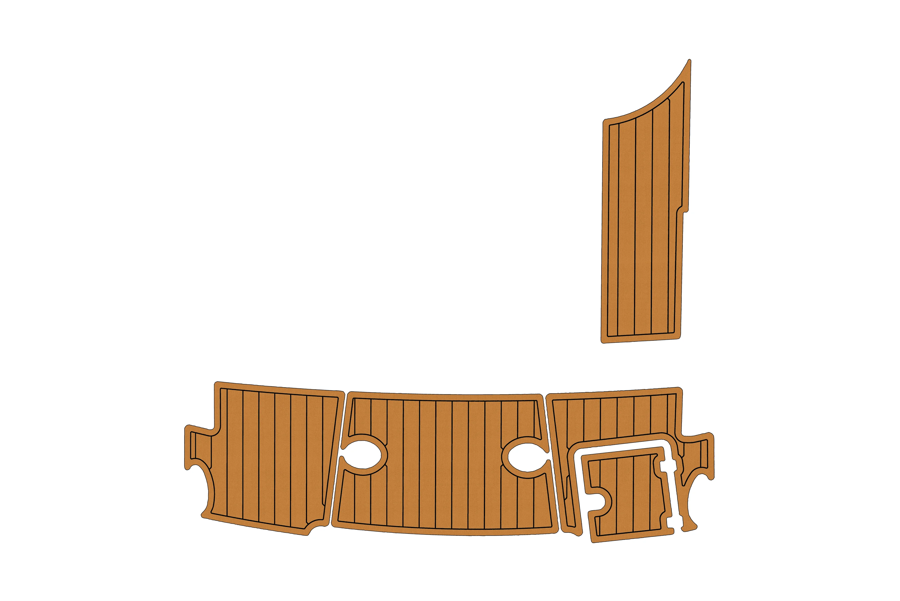 Non-Slip EVA Faux Teak Marine Mat Self-Adhesive 6mm Yacht Cockpit Pad for 2020 Chaparral 257 SURF Boat Decking Easy Install