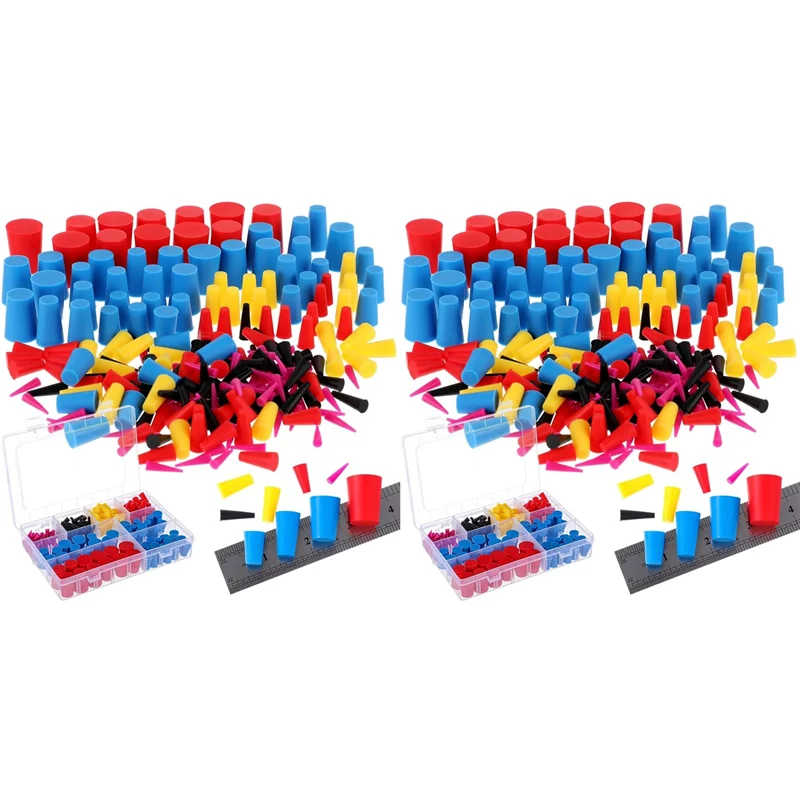 

ABUH-500Pcs 8 Sizes Silicone Cone Plug Kit Powder Coating Kit Air Conditioner Drain Cone Plug For Powder Coating