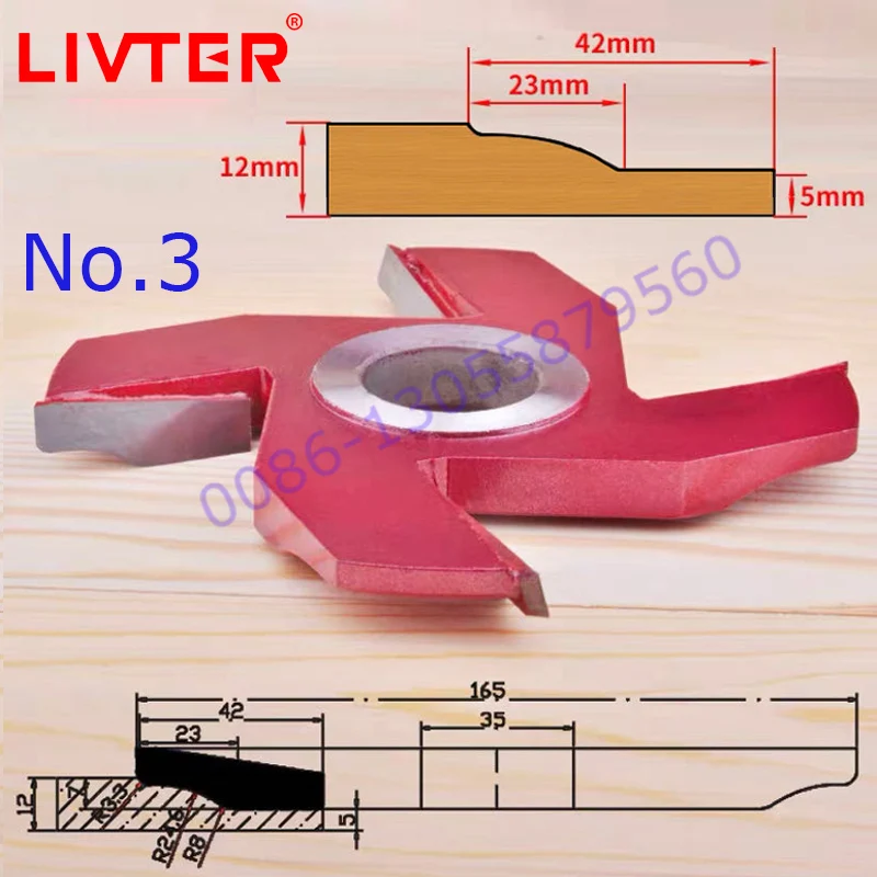 Imagem -03 - Livter Perfil Cortador para Porta Que Faz o Painel Levantado Cortador para Carpintaria Quadro da Porta Soldadas Eixo Cutterhead