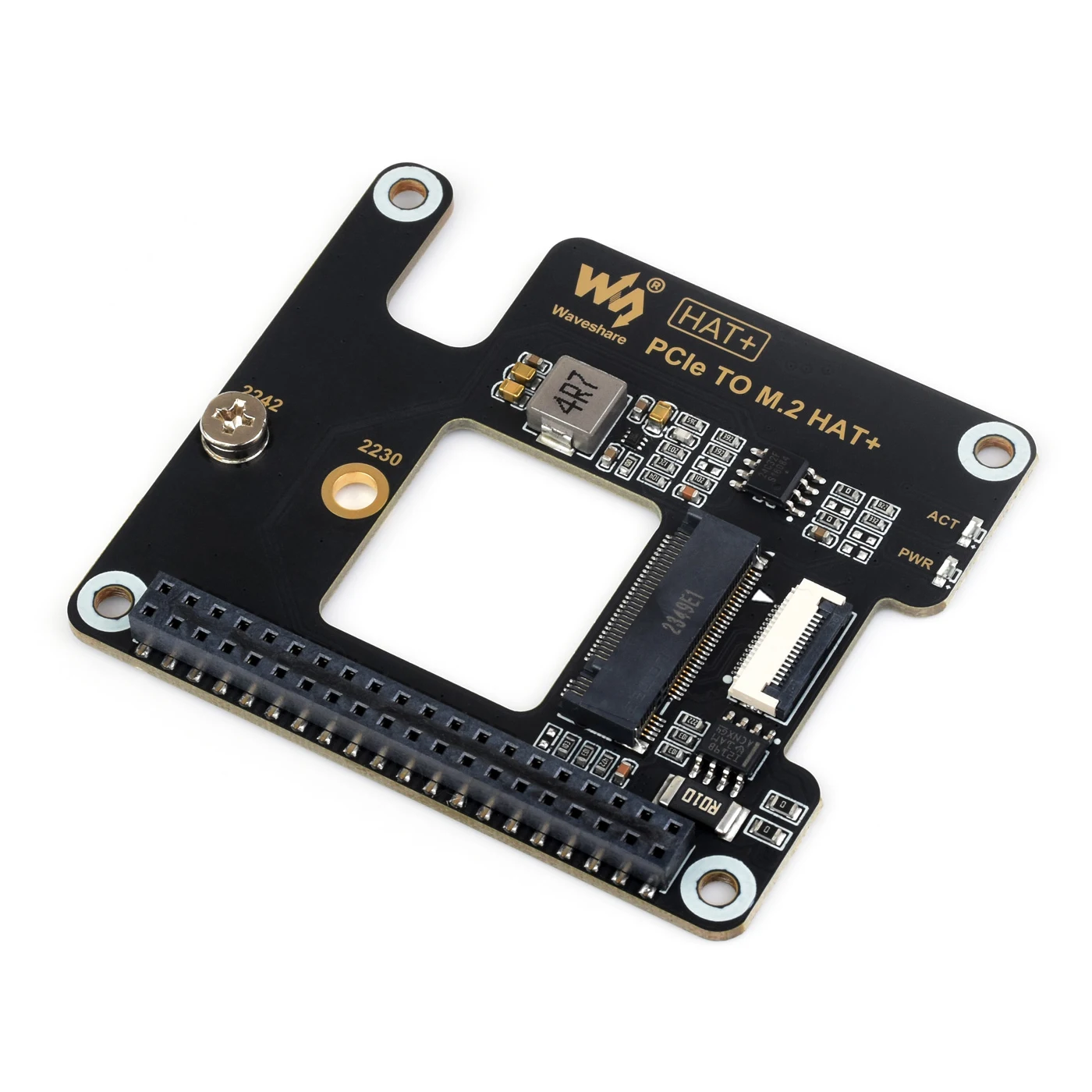 PCIe To M.2 Adapter NVMe HAT Expansion Board for RPI PI5 Raspberry Pi 5 Solid State Drive Extension Module