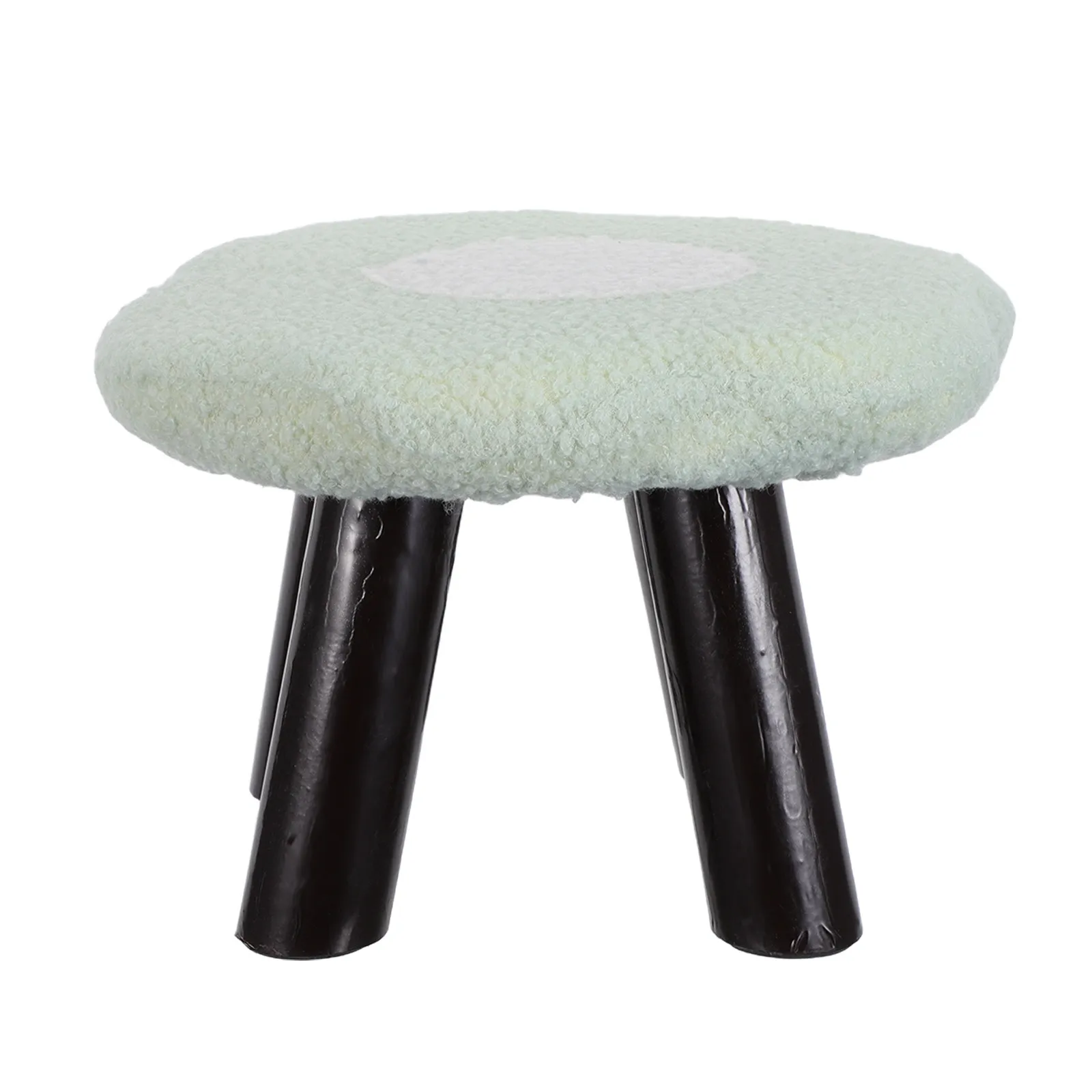 

Круглый табурет-подставка с цветочным узором, 9.8x9.8x6.3 дюйма, с мягким сиденьем и деревянным основанием, низкая подставка для ног для переобувания, для гостиной, спальни, ванной комнаты