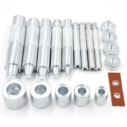 1 Sets 3.5mm-22mm Grommet Eyelet Setting Tool Kit Hole Punch Cutter Handmade DIY Leather Craft Accessories Carbon Steel