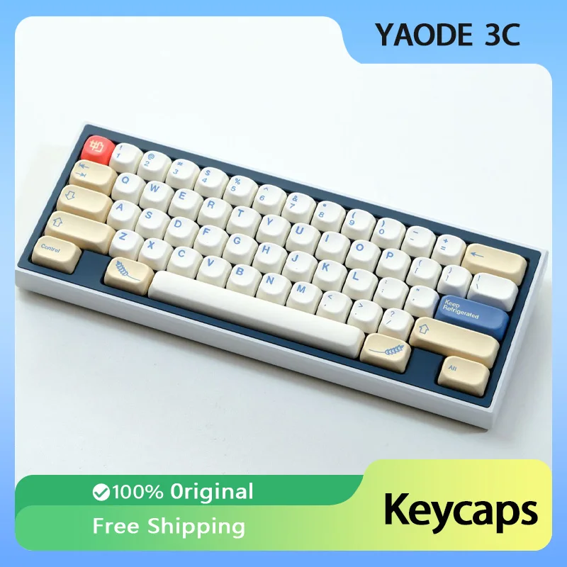 

GMK Soy Milk Theme Keycaps Thermal Sublimation Japanese Korean Russian Keycap 140 Keys KOA Height Similar To MOA Fit 61/68/75/84