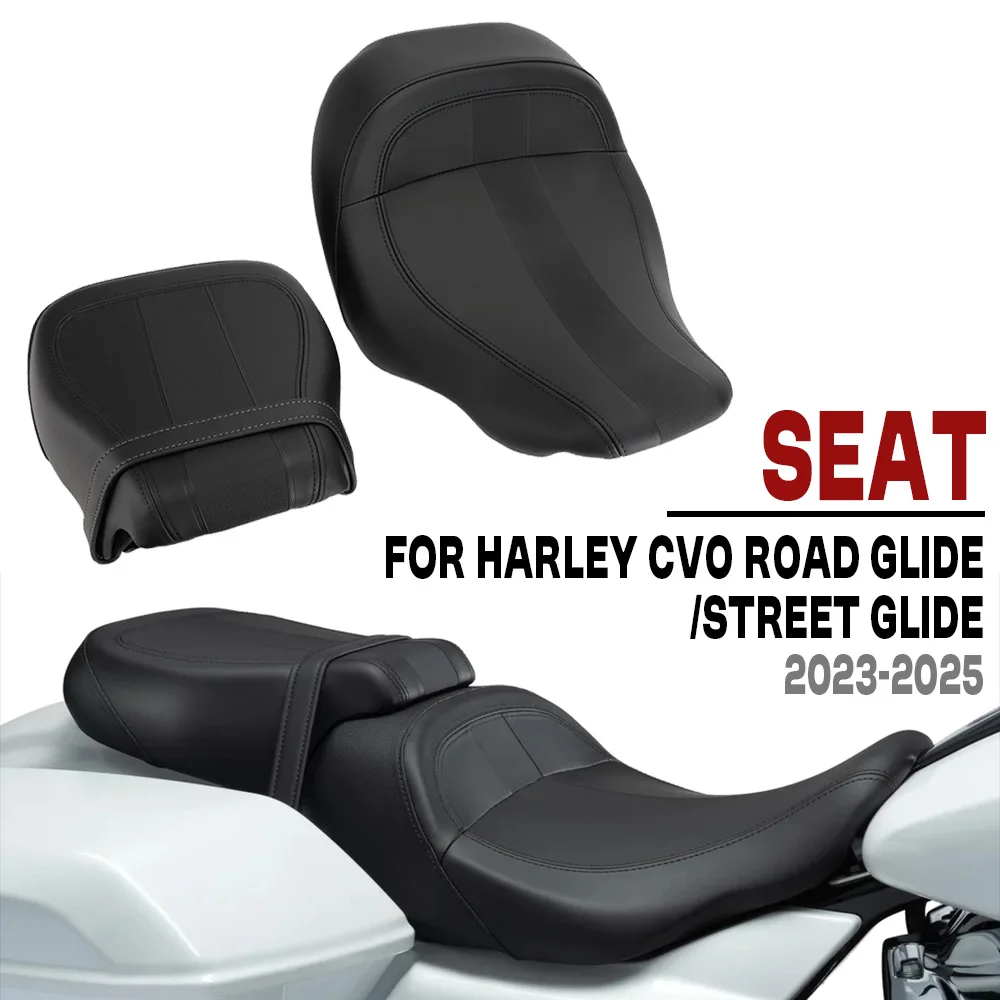 Motorcycle Two-Up Driver Passenger Seat Front Rear Seat Cushion Pad For Harley CVO Road Glide FLTRXSE ST FLTRX Street Glide FLHX
