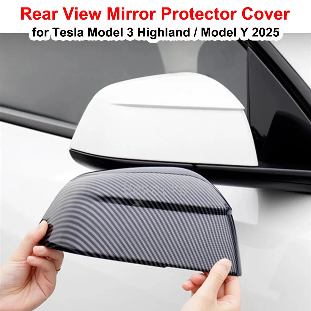 

Для Tesla Model Y Juniper 2025 Защитная крышка зеркала заднего вида Крышка заднего вида Чехол Model 3 Highland Внешние аксессуары