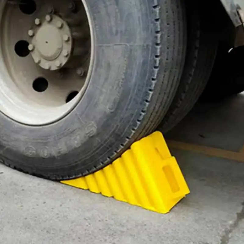 Choques de rueda de coche de alta resistencia, tapón de neumático antideslizante que asegura la estabilidad del estacionamiento, cuña de rueda para campistas, coches, motocicletas, SUV