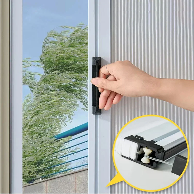 modern design horizontal sliding screen folding telescopic folding sliding door honeycomb partition door home