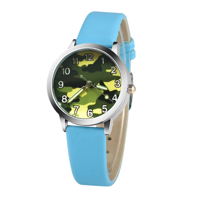 6 Colors Classic Digital Girl Boy Ladies Watch Child Quartz Watch Fashion Camouflage Print Children's Watch Clock  Kids Watches