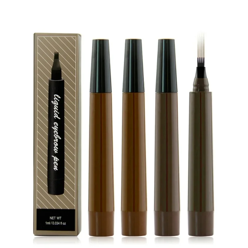 

Private Label 3 Point Eyebrow Pencil Waterproof Long Lasting Easy To Wear 3colors Liquid Eyebrow Pen Makeup Custom