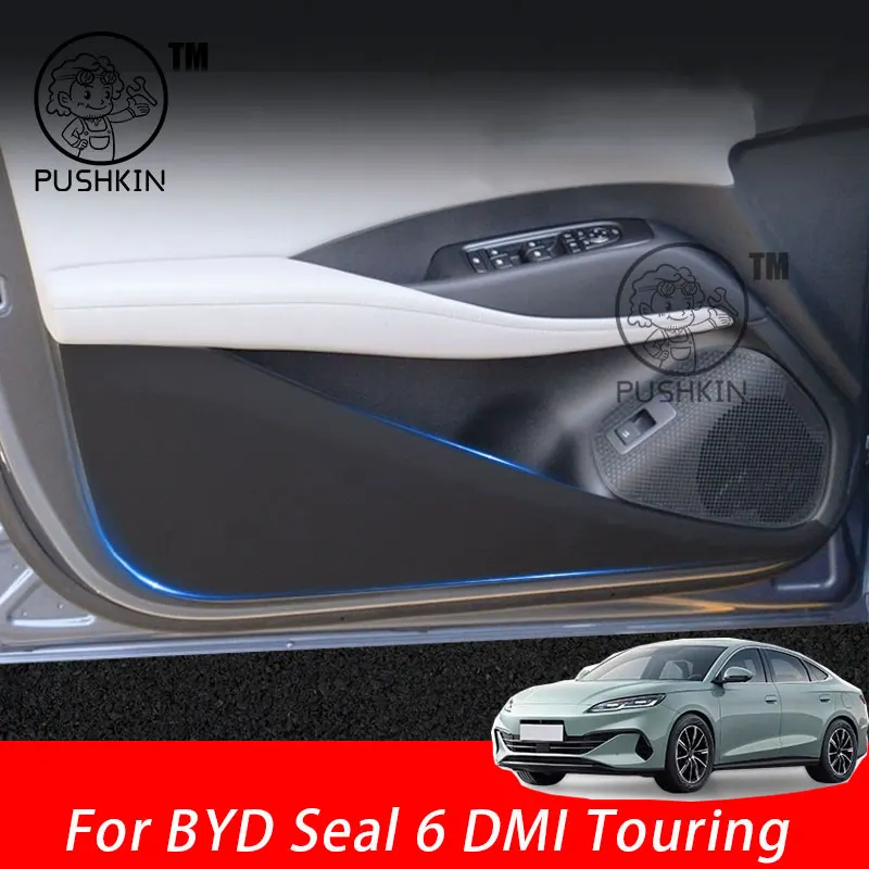 

Car Door Anti Kick Pad Leather Protection Film For BYD Seal 6 C6 DMI Touring 2025 2026 Protector Stickers Trim Car Accessories