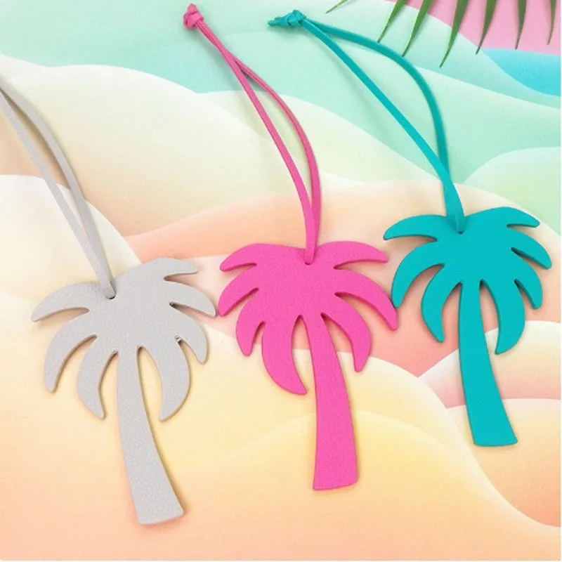 PU Leather Coconut Tree Bag Pendant Keychain Fashion Women Handbag Accessories Gift