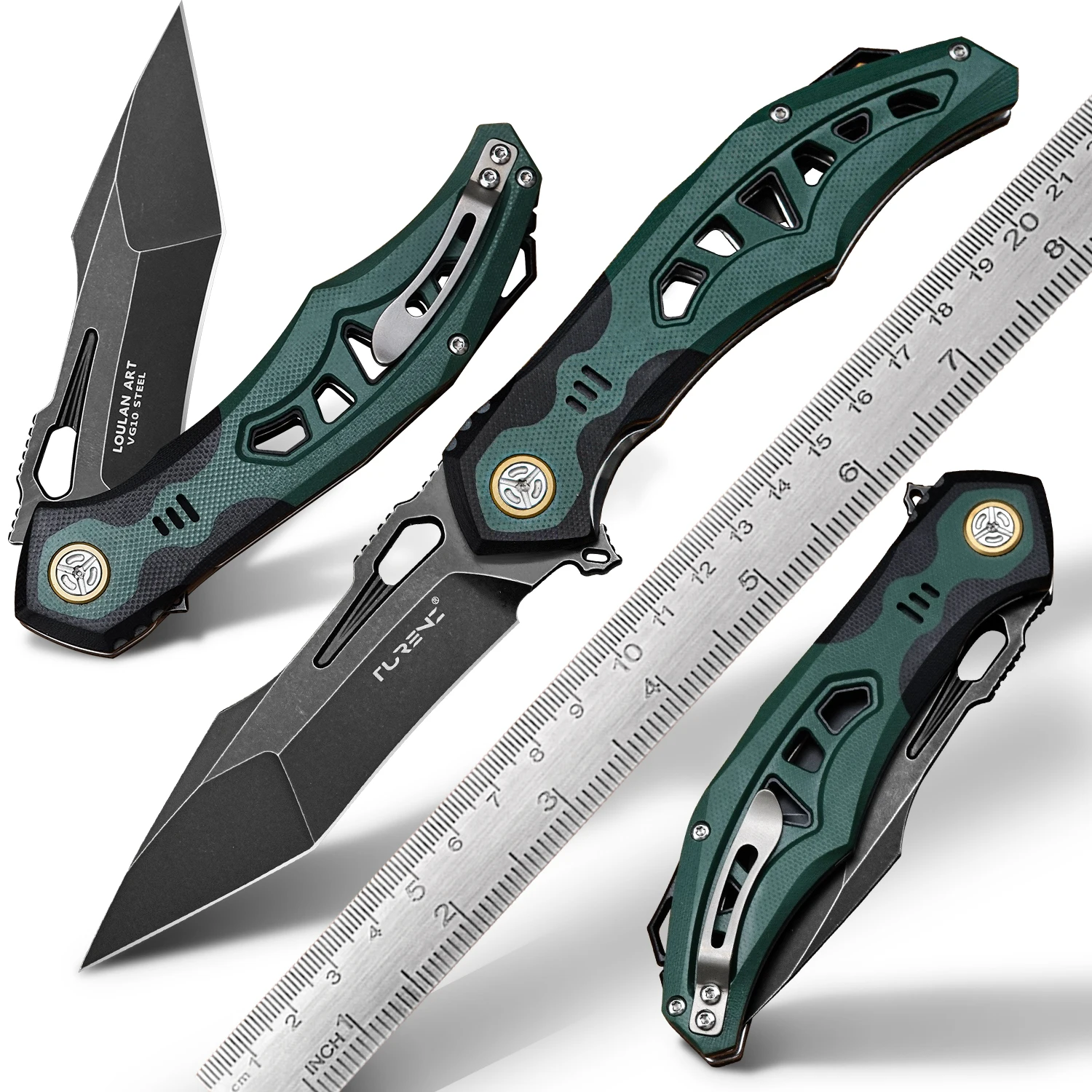 

NEWOOTZ VG10 high hardness G10 handle camping hunting outdoor pocket EDC tool utility folding knife