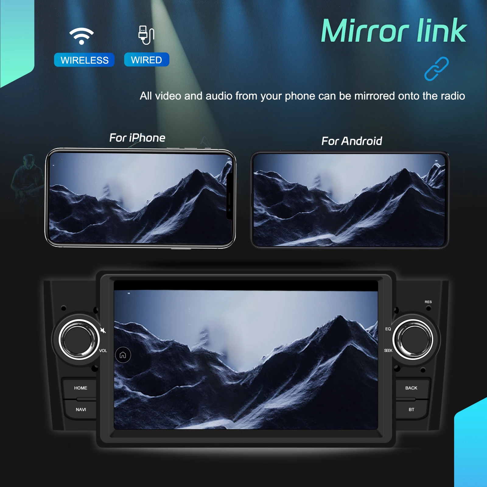 Podofo 9-Zoll Carplay 2Din Autoradio für Fiat Punto 2005-2009 Linea 2007-2011 Android Auto Multimedia-Player GPS-Navigation WiFi FM/RDS DSP – Detail 19