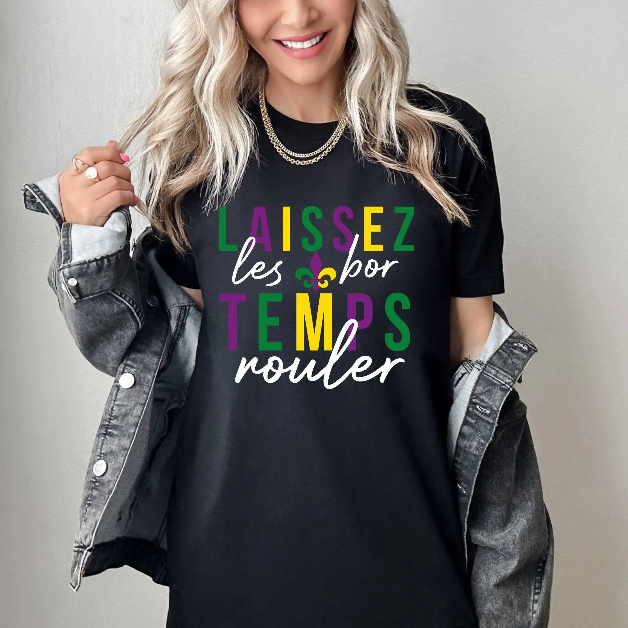 Laissez Les Bon Temps Rouler T shirt Mardi Gras Fat Tuesday Carnival tee