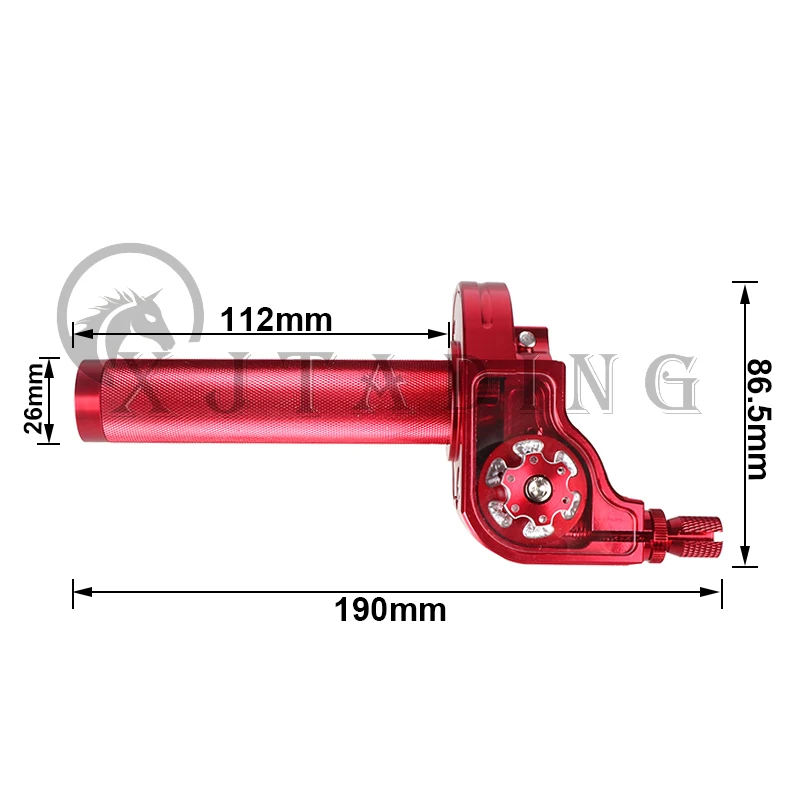 22mm Universal M10*1.5 CNC Aluminum Accelerator Throttle Twist Grips Handlebars Cable For Motorcycle Moped Scooter ATV Quad Bike