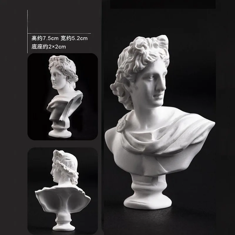 Greek Hero Character Figurines Sculpture Statue Plaster Bust Imitation Gypsum Resin Art Room Sketch Practice Model Crafts Gift