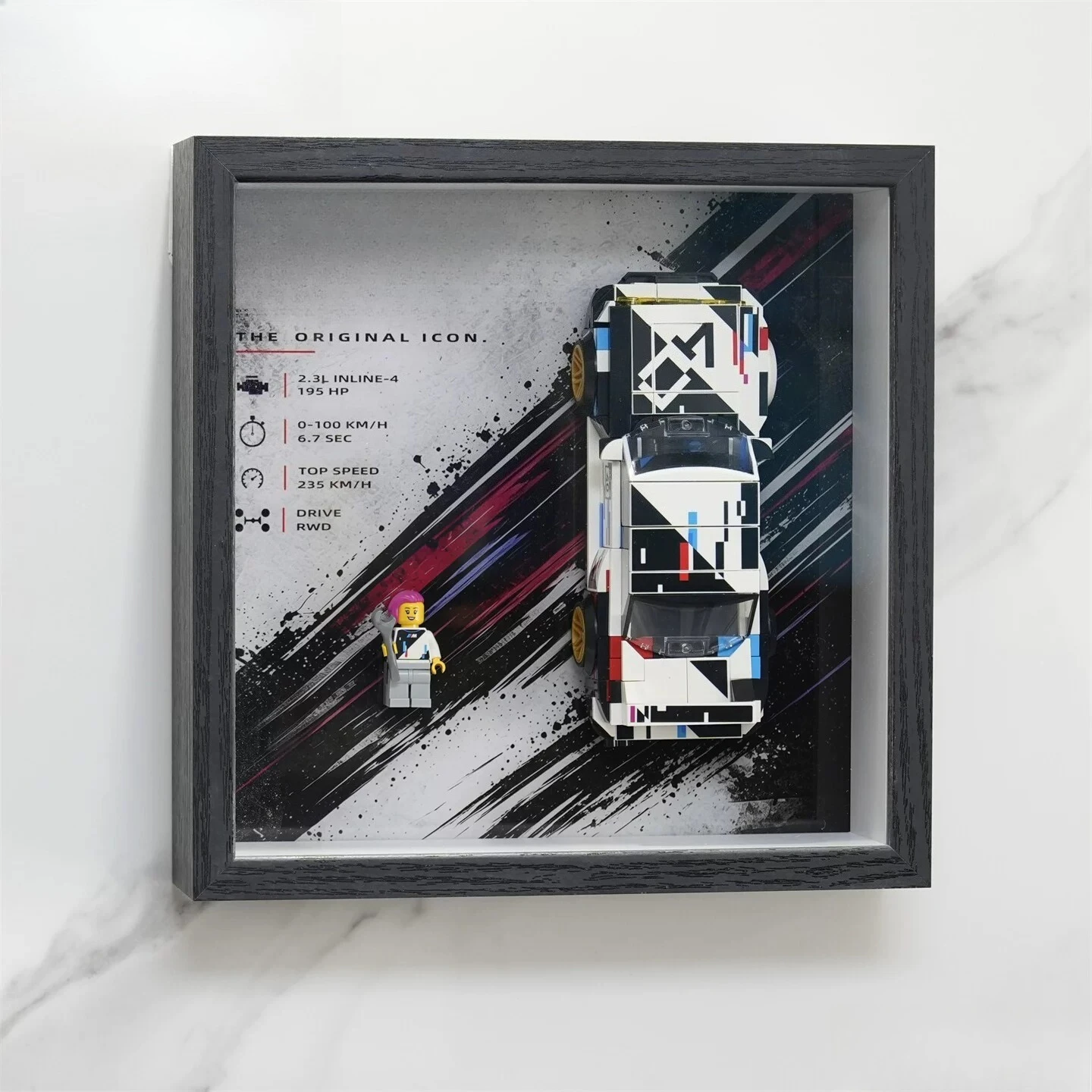 Dustproof Shadow Box Display Frame For Lego 77263 Speed Champions Racing Car Building Blocks, Wall Mounted Decor Display Case