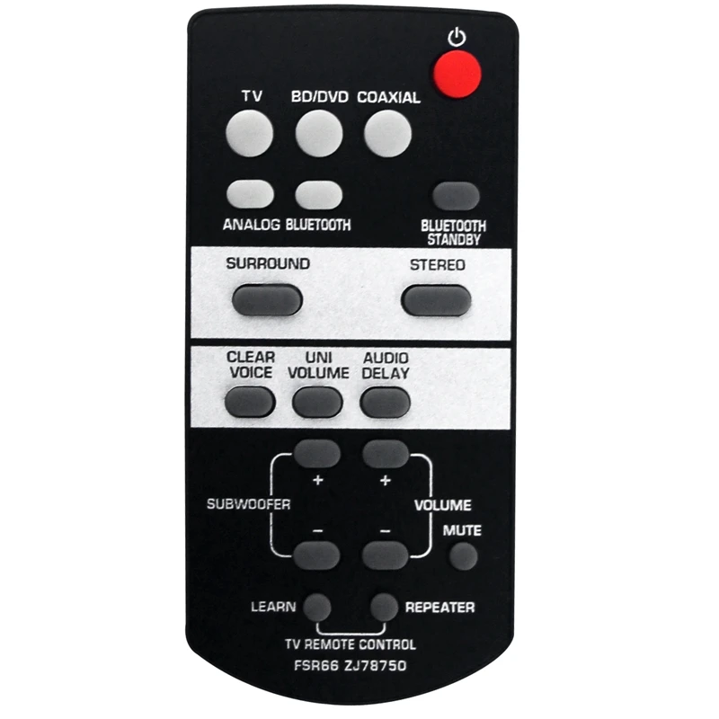 FSR66 ZJ78750 Remote Replacement For Yamaha Sound Bar YAS-103 YAS-105 YAS-106 YAS-107 YAS-108 YAS-207 ATS-1030 ATS-1080