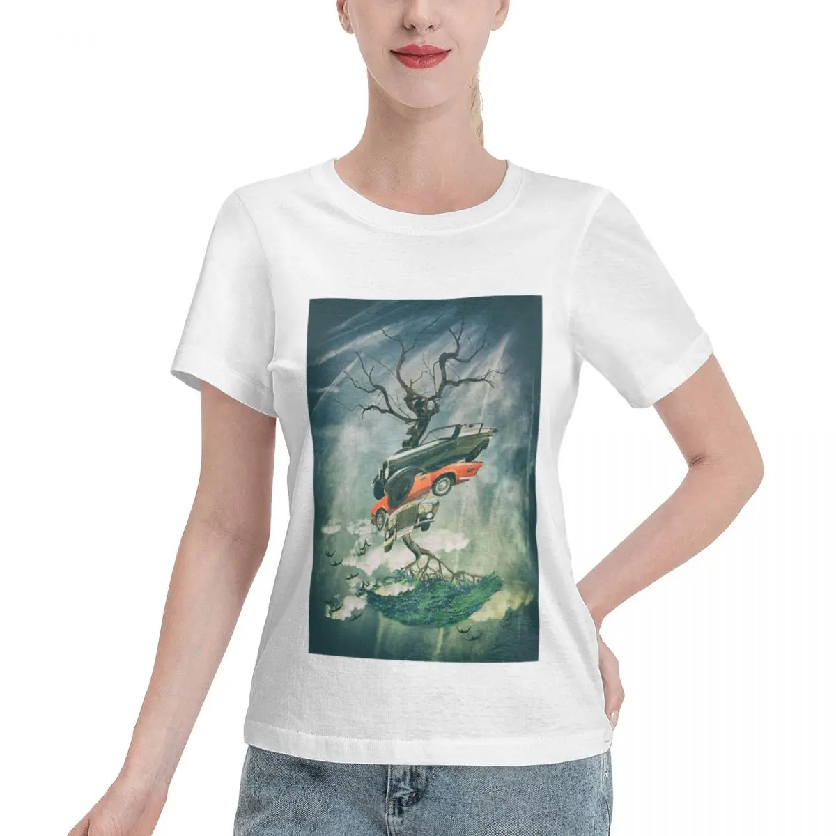 Washable Climate Change 1 3 Women's T-shirt Soft Casual College Girls Top