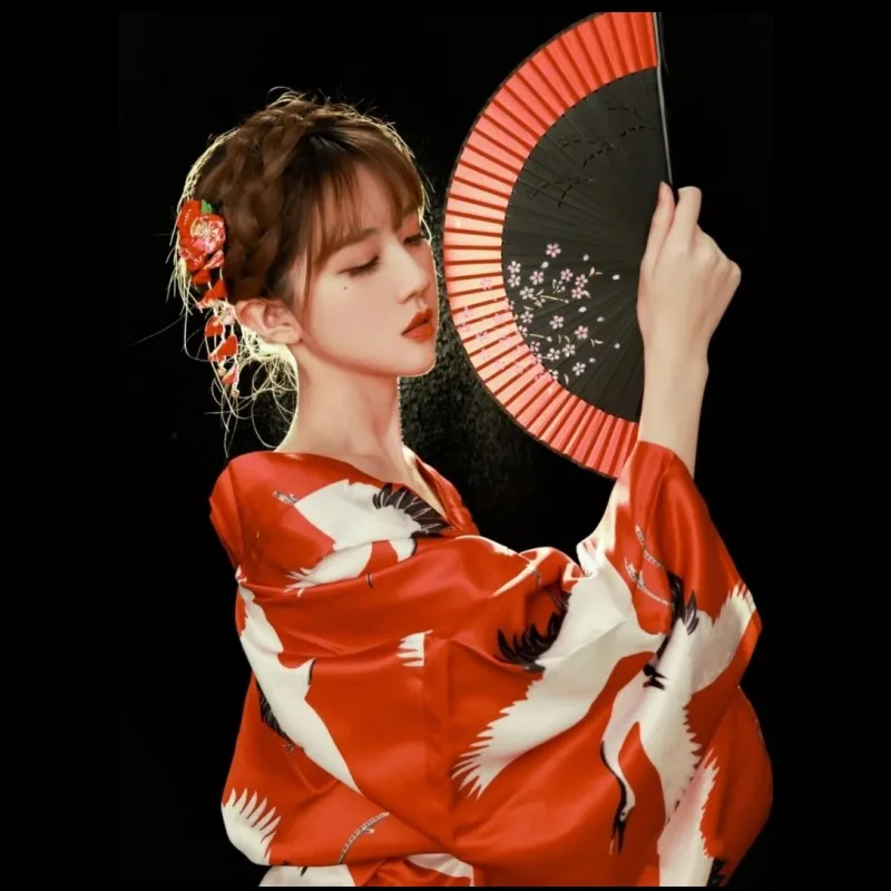 Vestido Kimono Tradicional Mejorado para Mujer, Estilo Japonés Formal con Gránados, Disfraz para Fotografía, Vestido para Fotografía de Chicas Divinas