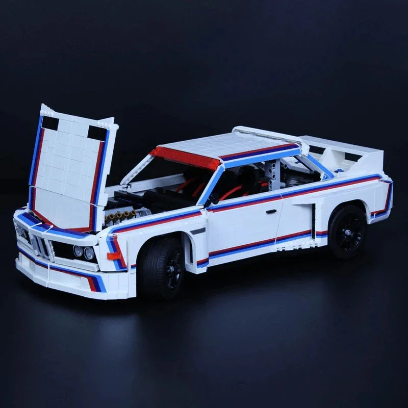 NOVO MOC Técnico- 189726   3.0 CSL IMSA 1975 Escala 1:8 M3 E30 Bloco de construção Conjunto de carro esportivo Brinquedo DIY Meninos Presentes de aniversário