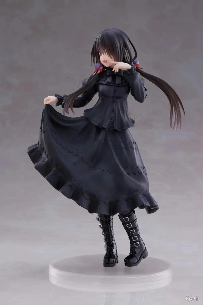 20cm DATE ALIVE IV Anime Figure Kawaii Kurumi Tokisaki Action Figure Black Dress Beautiful Girl Collection Model Doll Toy Gifts