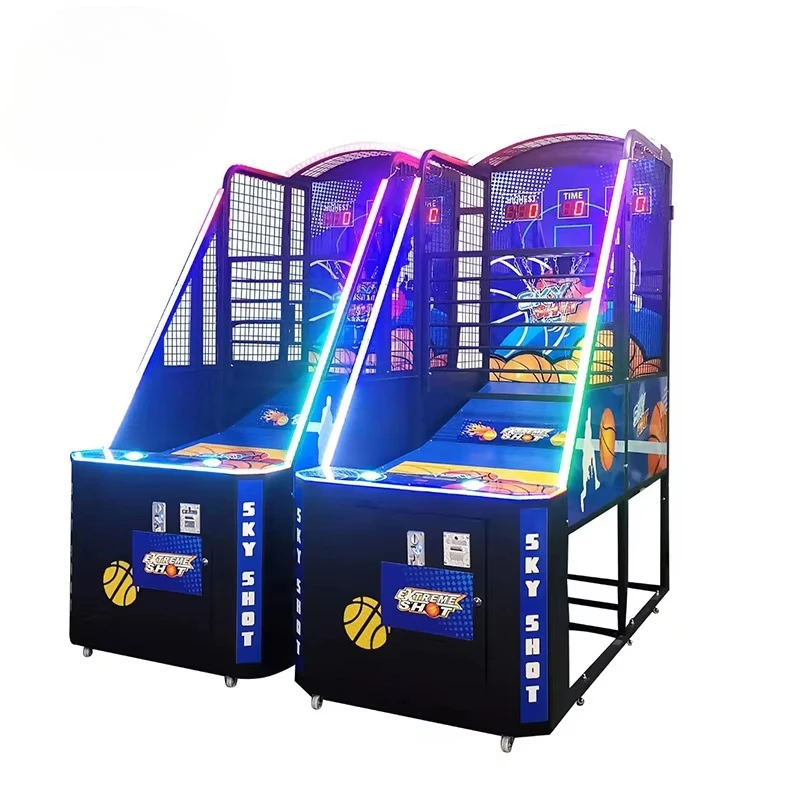 Adult Crazy Basketball Arcade Machine, Coin-Operated Shooting Game with Ticket Redemption Function