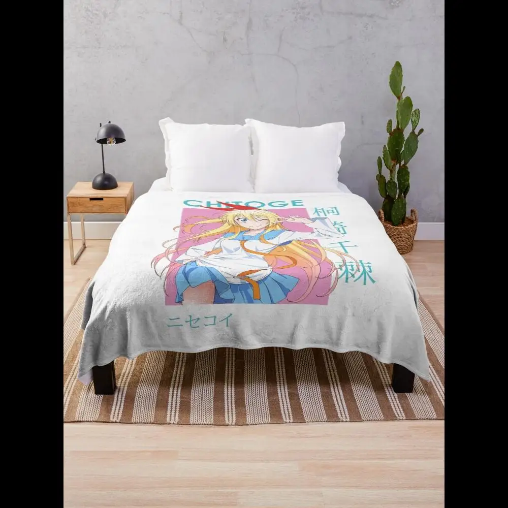 Chitoge Kirisaki Nisekoi False Love Card Anime Throw Blanket Soft Cozy Plaid for Couch or Bed x Inch